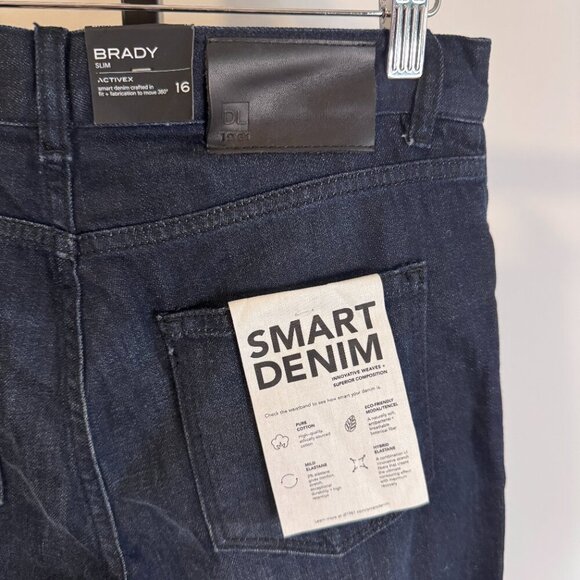 DL1961 BRADY Slim ActiveX Smart Denim Blue Jeans - Size 16 (KIDS) - Picture 5 of 5